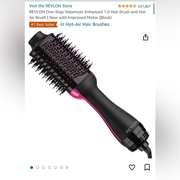 NIB REVLON ONE STEP HAIR DRYER VOLUMIZER ENHACED 1.0 , pink - Picture 2 of 11